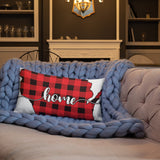 Wisconsin Plaid Pillow