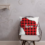 Wisconsin Plaid Pillow